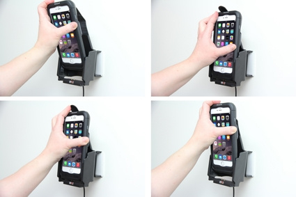 Brodit Aktiv holder med USB-kabel og cigarettadapter, Apple iPhone 6 Plus 