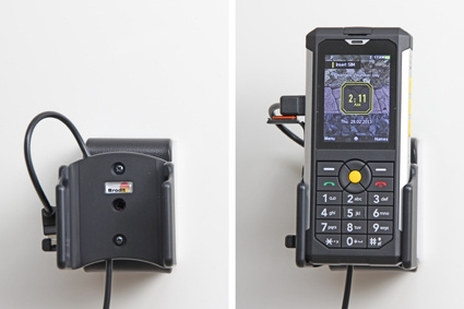 Brodit Aktiv holder med USB-kabel og cigarettadapter, CAT B100 