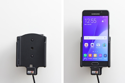 Brodit Aktiv holder med USB-kabel og cigarettadapter, Samsung Galaxy A3 (2016) 