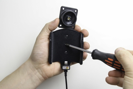 Brodit Aktiv holder med USB-kabel og cigarettadapter, Apple iPhone X/Xs