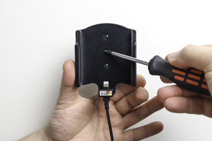 Brodit Aktiv holder med USB-kabel og cigarettadapter, Apple iPhone X/Xs