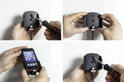 Brodit Aktiv holder for fast montering, Apple iPhone 12 Mini/13 Mini/5/5C/5S/SE