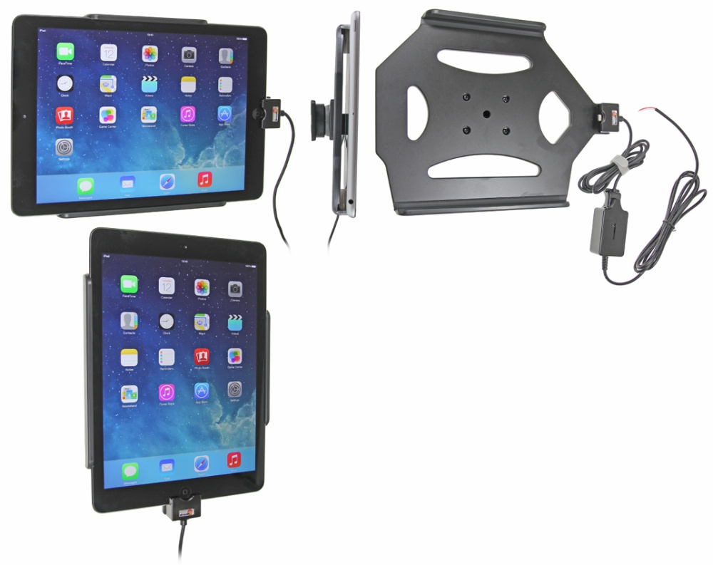 Brodit Aktiv holder for fast montering, Apple iPad 5th Gen (A1822, A1823)/9.7 6th Gen (A1893, A1954)/9.7 New/Air (A1474, A1475, A1476)
