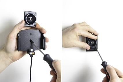 Brodit Aktiv holder for fast installasjon, Apple iPhone 11/11 Pro/6 Plus/6S Plus/7 Plus/8 Plus/X/XR/Xs/Xs Max