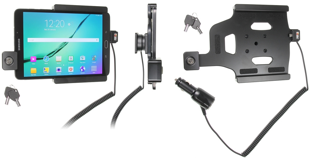 Brodit Holder med nøkkel-lås, Samsung Galaxy Tab S2 8.0 SM-T713 /SM-T719 