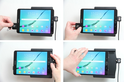 Brodit Holder med nøkkel-lås, Samsung Galaxy Tab S2 8.0 SM-T713 /SM-T719 