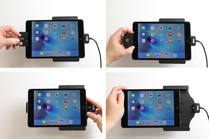 Brodit Holder med nøkkel-lås, Apple iPad Mini 2019/4 (A1538, A1550)/5th Gen (A2124, A2125, A2126, A2133)