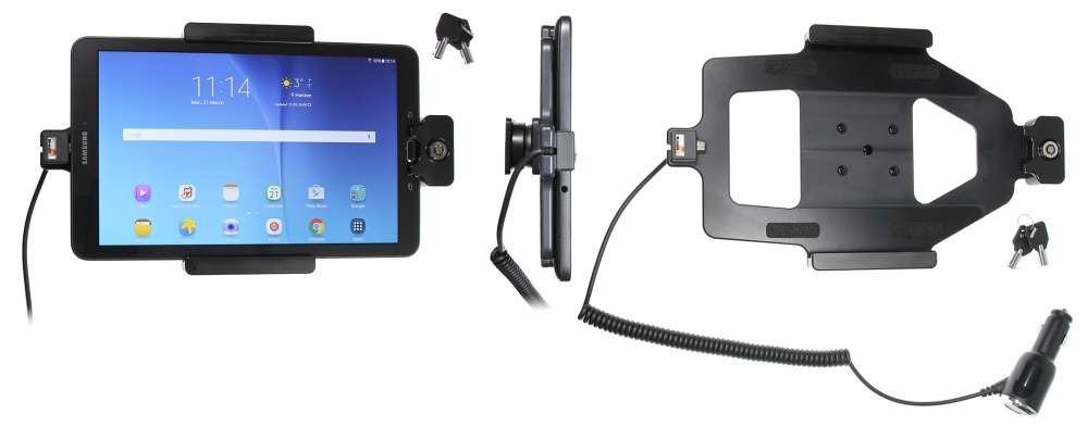 Brodit Holder med nøkkel-lås, Samsung Galaxy Tab E 9.6 