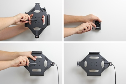 Brodit Holder med nøkkel-lås, Apple iPad 5th Gen (A1822, A1823)/9.7 6th Gen (A1893, A1954)/9.7 New/Air (A1474, A1475, A1476)