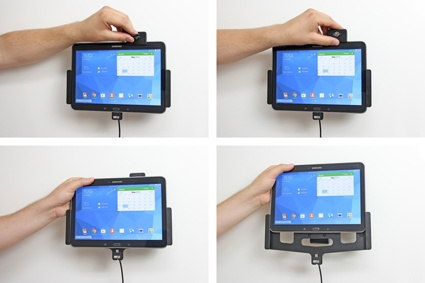 Brodit Holder med nøkkel-lås, Samsung Galaxy Tab 4 10.1 SM-T530/SM-T531/SM-T535