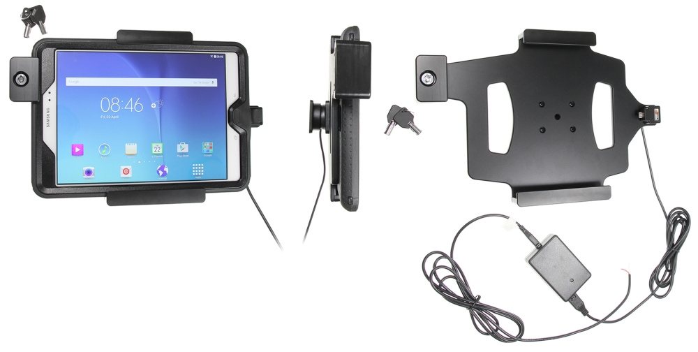 Brodit Holder med nøkkel-lås, Samsung Galaxy Tab A 9.7 