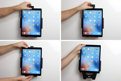 Brodit Holder med fjær-lås, Apple iPad Pro 12.9 (A1584, A1652, A1670, A1671) 