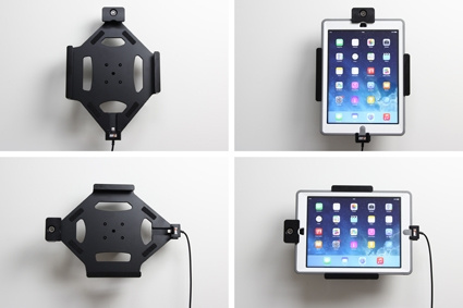 Brodit Holder med nøkkel-lås, Apple iPad 5th Gen (A1822, A1823)/9.7 6th Gen (A1893, A1954)/9.7 New/Air (A1474, A1475, A1476)