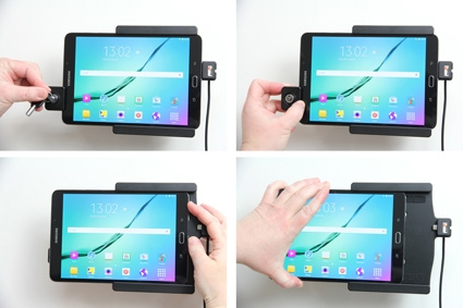 Brodit Holder med nøkkel-lås, Samsung Galaxy Tab S2 8.0 SM-T713 /SM-T719 