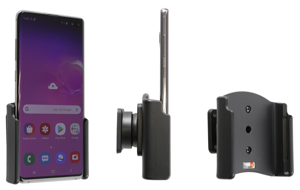 Brodit Passiv holder med kuleledd, Samsung Galaxy S10+ 