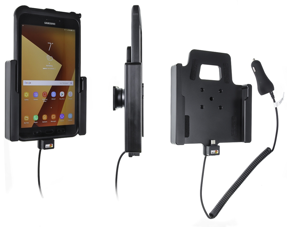 Brodit Aktiv holder med cigarettkontakt, Samsung Galaxy Tab Active 2 SM-T390/SM-T395/3 SM-T570/SM-T575