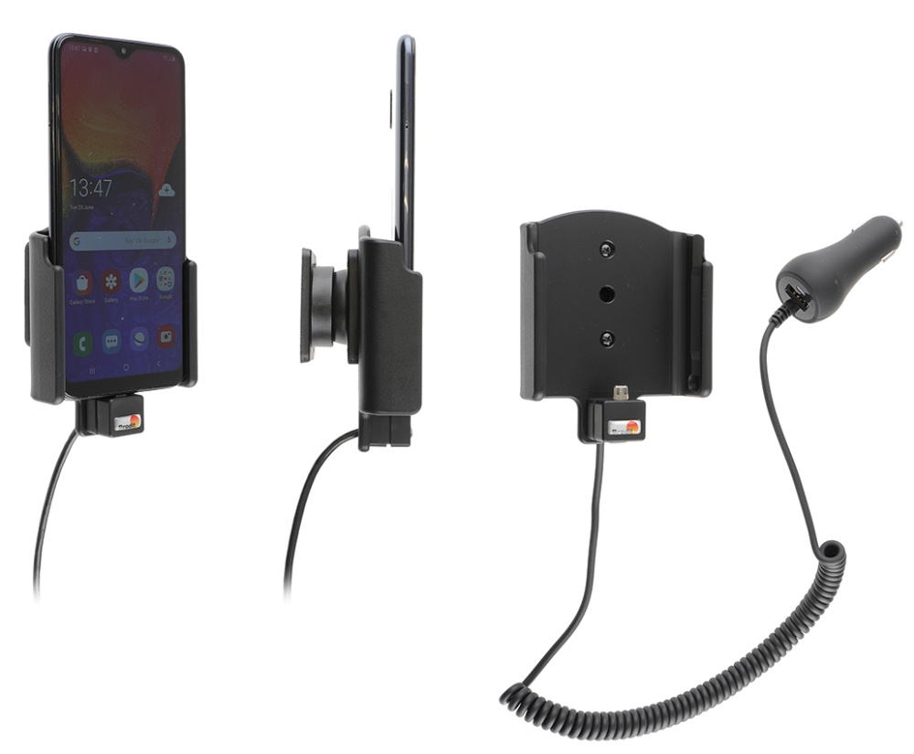 Brodit Aktiv holder med cigarettkontakt, Samsung Galaxy A10 (SM-A105) 