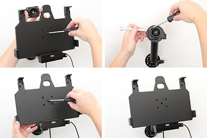 Brodit Aktiv holder med cigarettkontakt, Samsung Galaxy Tab Active Pro T540/T545/T547/T547U 