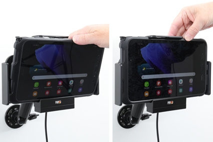 Brodit Aktiv holder med cigarettkontakt, Samsung Galaxy Tab Active 2 SM-T390/SM-T395/3 SM-T570/SM-T575/5 SM-X300/SM-X306B