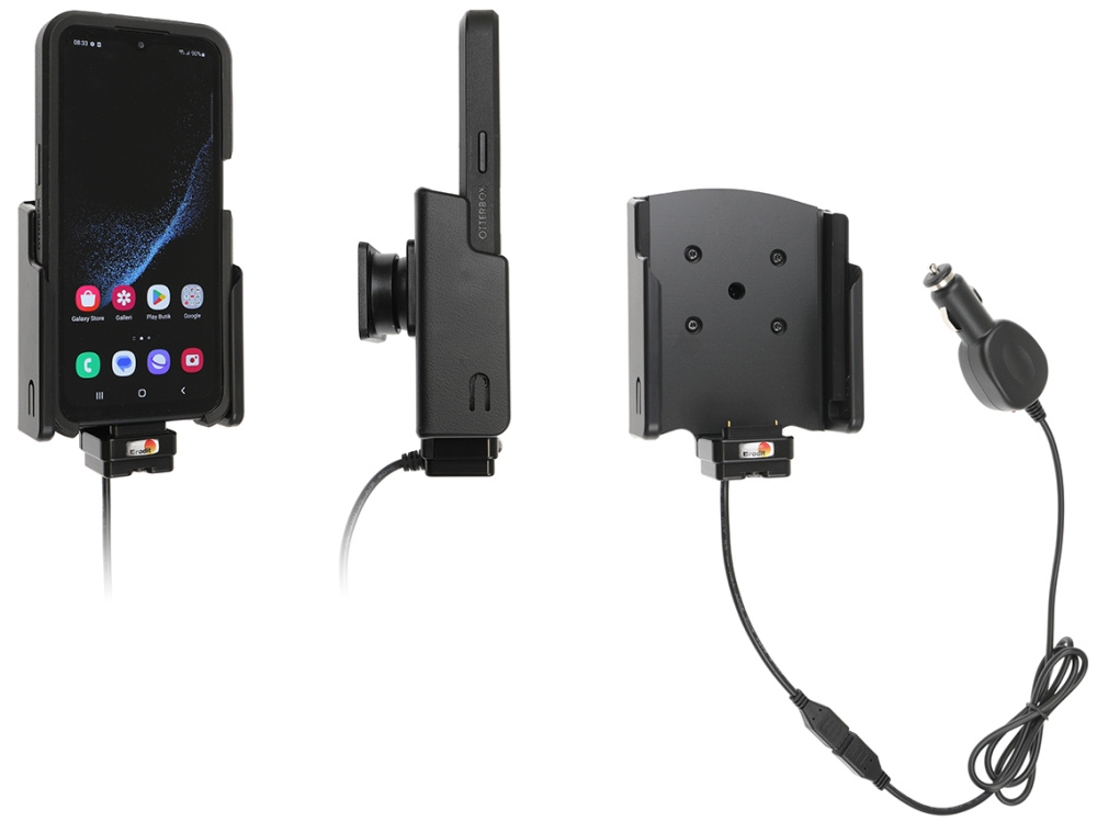 Brodit Aktiv holder med cigarettkontakt, Samsung Galaxy Xcover 6 Pro 