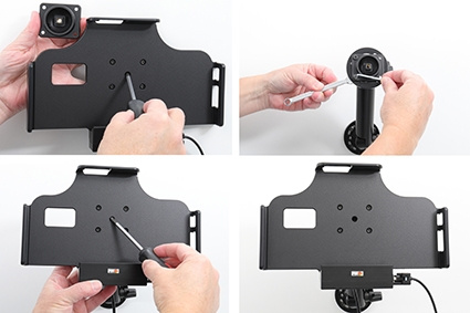 Brodit Aktiv holder med cigarettkontakt, Samsung Galaxy Tab Active 2 SM-T390/SM-T395/3 SM-T570/SM-T575