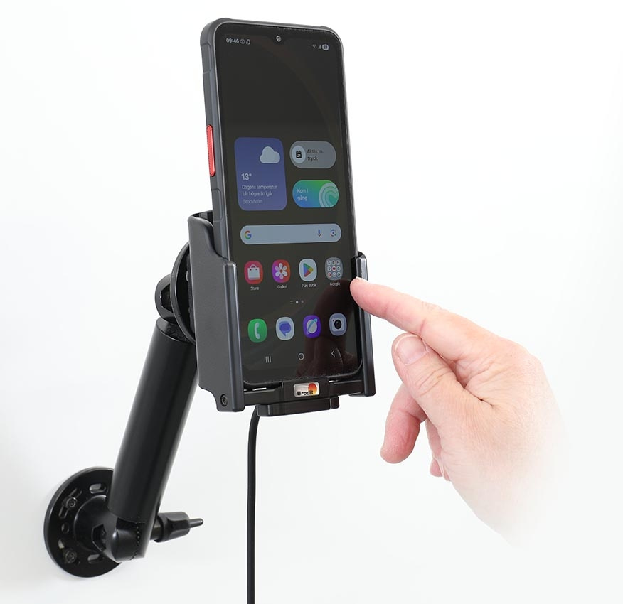 Brodit Aktiv holder med sigarettenhet, Samsung Galaxy XCover 7 Pro SM-G766