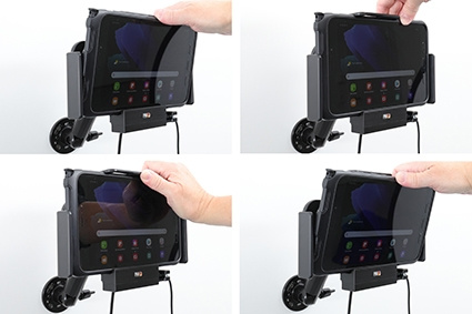 Brodit Aktiv holder for fast montering, Samsung Galaxy Tab Active 2 SM-T390/SM-T395/3 SM-T570/SM-T575