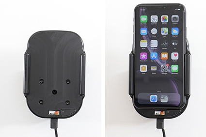 Brodit Qi trådløs aktiv mobilholder med billader, Apple iPhone 11