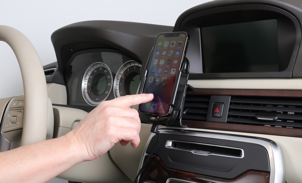 Brodit Qi trådløs aktiv mobilholder med billader, Apple iPhone 12