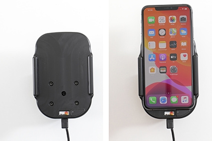 Brodit Qi trådløs aktiv holder for fast montering, Apple iPhone 11 Pro Max 