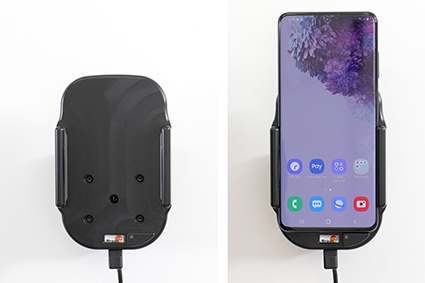 Brodit Qi trådløs aktiv holder for fast montering, Samsung Galaxy S20 Plus 5G (SM-G986B/SM-G986F) 