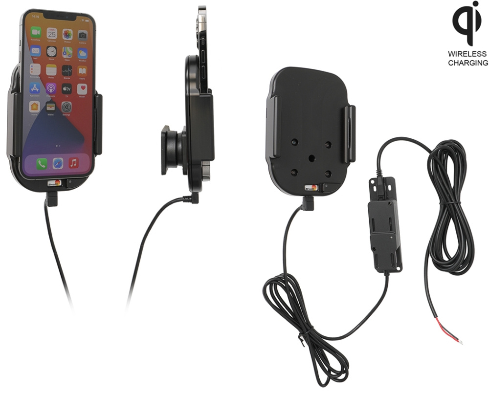 Brodit Qi trådløs aktiv holder for fast installasjon, Apple iPhone 12 Pro Max 