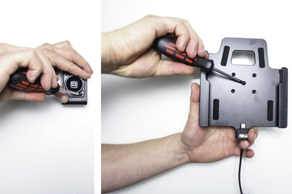 Brodit Aktiv holder med USB-kabel og cigarettadapter, Samsung Galaxy Tab Active 2 SM-T390/SM-T395/3 SM-T570/SM-T575