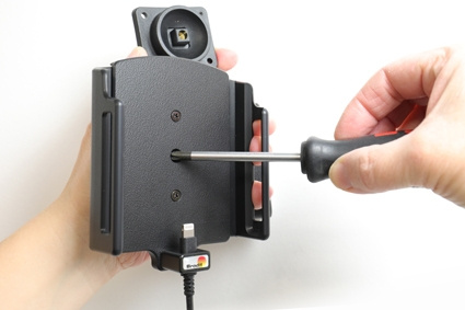 Brodit Aktiv holder med USB-kabel og cigarettadapter, Apple iPhone 11/11 Pro/11 Pro Max/Xs Max