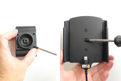 Brodit Aktiv holder med USB-kabel og cigarettadapter, Apple iPhone 11/11 Pro/11 Pro Max/Xs Max