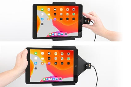 Brodit Aktiv holder med USB-kabel og cigarettadapter, Apple iPad 10.2 7th Gen (A2197, A2198, A2200)/8th Gen (A2428, A2429, A2430, A2270)/9th Gen (A2602, A2603, A2604, A2605)