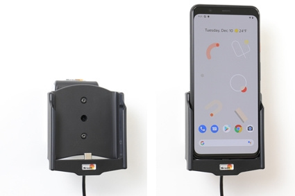 Brodit Aktiv holder med USB-kabel og cigarettadapter, Google Pixel 4 XL 