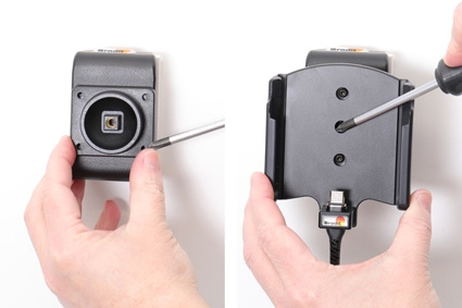 Brodit Aktiv holder med USB-kabel og cigarettadapter, Samsung Galaxy Xcover Pro SM-G715 