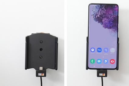 Brodit Aktiv holder med USB-kabel og cigarettadapter, Samsung Galaxy S20 Plus 5G (SM-G986B/SM-G986F) 