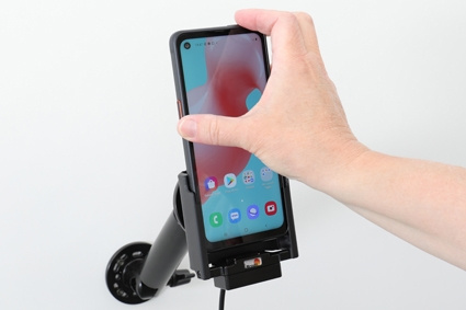 Brodit Aktiv holder med USB-kabel og cigarettadapter, Samsung Galaxy Xcover Pro SM-G715 