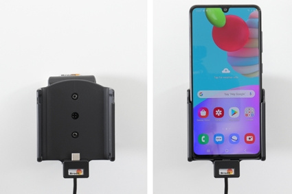 Brodit Aktiv holder med USB-kabel og cigarettadapter, Samsung Galaxy A41 (SM-A415F) 