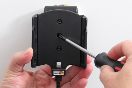 Brodit Aktiv holder med USB-kabel og cigarettadapter, Apple iPhone 12/12 Pro