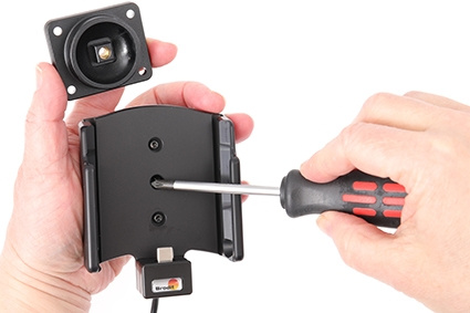 Brodit Aktiv holder med USB-kabel og cigarettadapter, Samsung Galaxy Xcover 5 