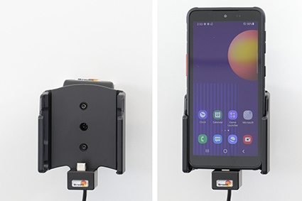 Brodit Aktiv holder med USB-kabel og cigarettadapter, Samsung Galaxy Xcover 5 