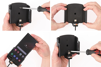 Brodit Aktiv holder med USB-kabel og cigarettadapter, Samsung Galaxy S22 Ultra 5G (SM-S908B/SM-S908B/DS) 