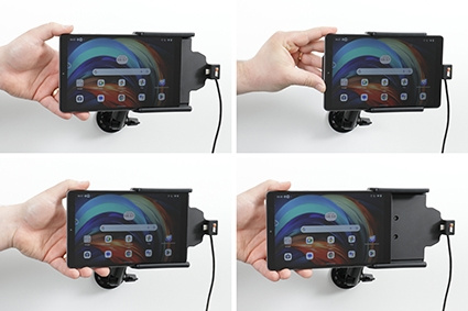 Brodit Aktiv holder med USB-kabel og cigarettadapter, Lenovo Tab M8 4th Gen 