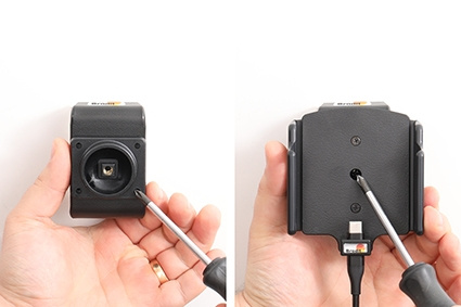 Brodit Aktiv holder med USB-kabel og cigarettadapter, Apple iPhone 15 Plus/15 Pro Max/16 Plus/16 Pro Max