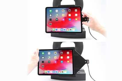 Brodit Aktiv holder for fast installasjon, Apple iPad Air 11 (A2902, A2903, A2904)/Air 11 2025 M3 (A3266, A3267, A2370)/Air 4th Gen (A2072, A2316, A2324, A2325)/Air 5th Gen (A2588, A2589, A2591)/Pro 11 2018 (A1980, A2013, A1934, A1979)/Pro 11 2020 2nd Gen