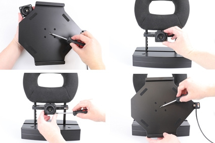 Brodit Aktiv holder for fast installasjon, Apple iPad Air 13 2024  (A2898, A2899, A2900)/Air 13 2025 M3 (A3268, A3268, A2371)/Pro 12,9 2018 (A1876, A1895, A1983, A2014)/Pro 12.9 2020 (A2069, A2232, A2229)/Pro 12.9 5th Gen 2021 (A2378, A2379, A2461)/Pro 12