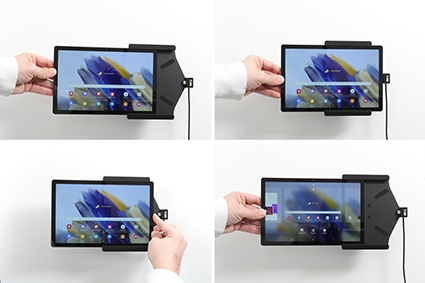 Brodit Aktiv holder for fast montering, Samsung Galaxy Tab A8 SM-X200/205 
